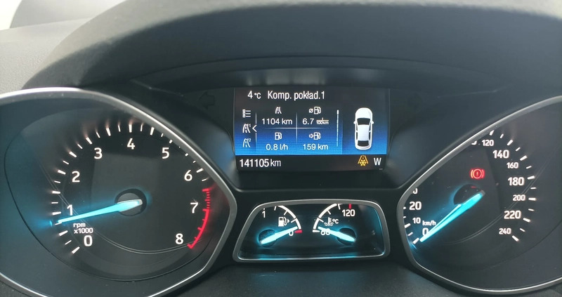 Ford Kuga cena 84900 przebieg: 141100, rok produkcji 2018 z Biała Podlaska małe 379